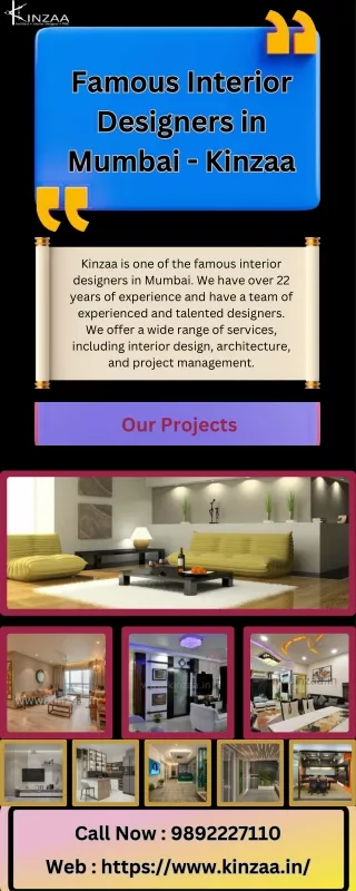 Top & Famous interior designers in Mumbai - Kinzaa