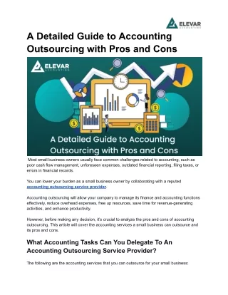 A Detailed Guide to Accounting Outsourcing with Pros and Cons