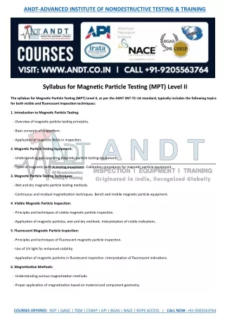 MPT SYLLABUS