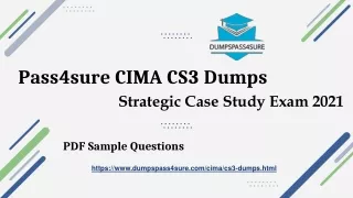 Why Choose Dumpspass4sure for Your CIMA CS3 Study Guide Prep?
