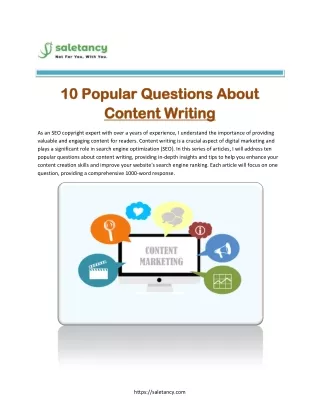 10 Popular Questions About Content Writing