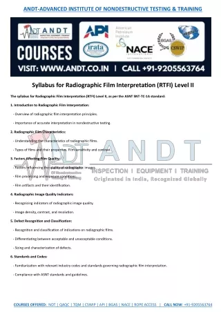 RTFI SYLLABUS