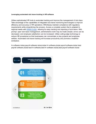 Leveraging automated sick leave tracking in HR software- dubai