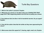 Turtle Bay Questions