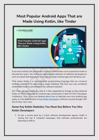 Most Popular Android Apps That are Made Using Kotlin