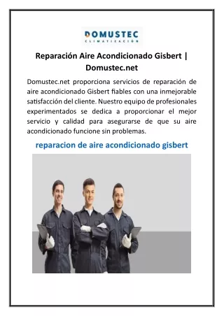 Reparación Aire Acondicionado Gisbert  Domustec.net