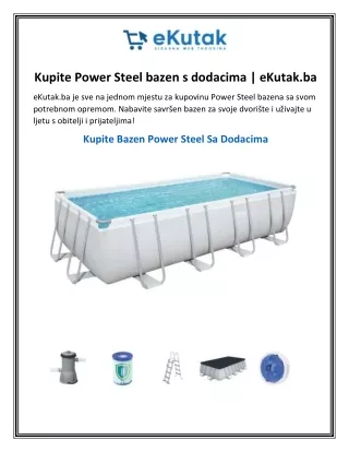 Kupite Power Steel bazen s dodacima