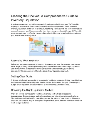 Clearing the Shelves_ A Comprehensive Guide to Inventory Liquidation