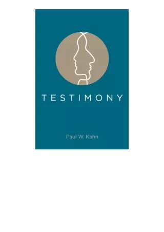 PDF read online Testimony for ipad