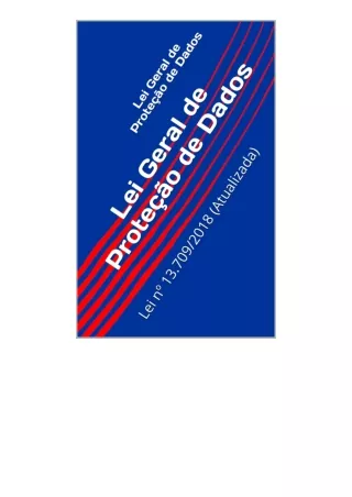 Ebook download Lei Geral de Proteção de Dados Lei nº 137092018 Atualizada Portug