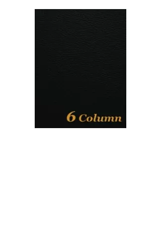 Download PDF Account Book 6 Column Ledger Bookkeeping Record Book Blank Six Colu