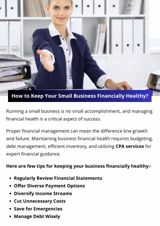 How to Keep Your Small Business Financially Healthy?