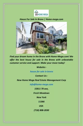 House For Sale In Bronx  Home-mega