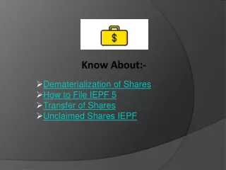 Dematerialization of Shares