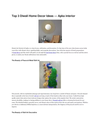Top 3 Diwali Home Decor Idea1