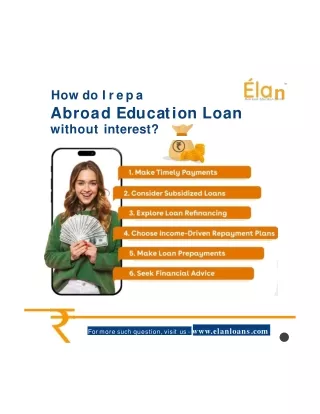 How do I repay an Abroad Education Loan without Interest?