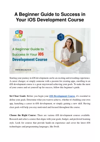 iOS Training Course in Ahmedabad