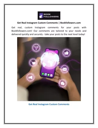 Get Real Instagram Custom Comments | Bookfollowers.com