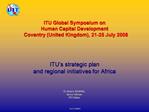 ITU Global Symposium on Human Capital Development Coventry ...