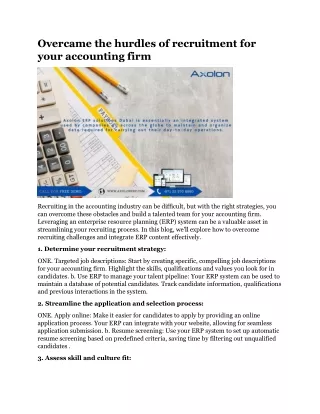 Overcame the hurdles of recruitment for your accounting firm