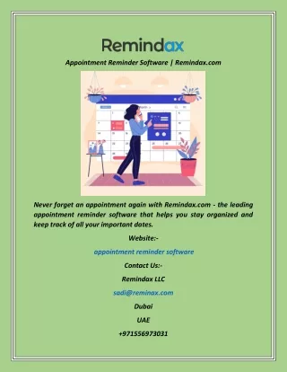 Appointment Reminder Software  Remindax