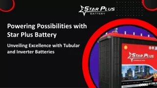 Tubular Inverter Battery in Nigeria - Star Plus Battery