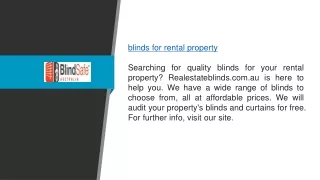 Blinds For Rental Property  Realestateblinds.com.au