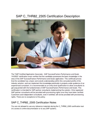 SAP C_THR82_2305 Certification Description