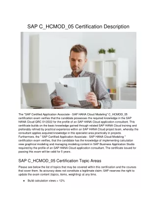 SAP C_HCMOD_05 Certification Description