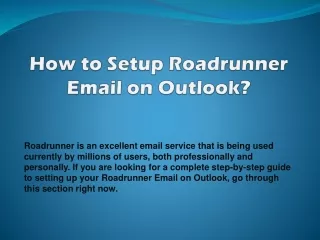 How to Setup Roadrunner Email on Outlook  1(833)836-0944?