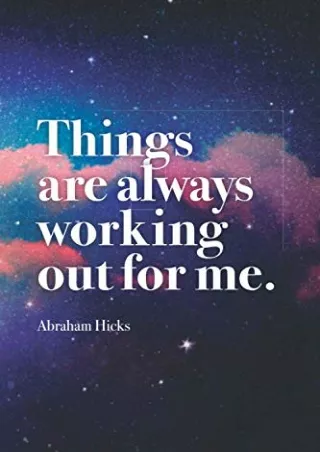 [READ DOWNLOAD] Things Are Always Working Out For Me Journal 6x9 - Starry Sky Notebook, Diary,