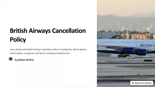 British Airways Cancellation Policy