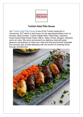 Extra 15% off- Turkish Halal Pide House Yarralumla, Order now!!