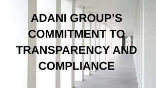 Adani Group’s Commitment to Transparency and Compliance