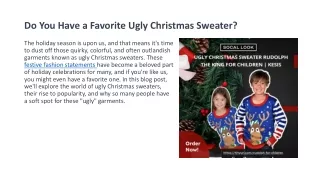 Do You Have a Favorite Ugly Christmas Sweater