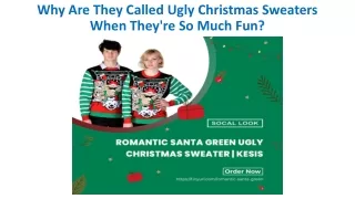 Why Are They Called Ugly Christmas Sweaters When