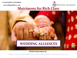 Top Leading Matrimony for Rich Class