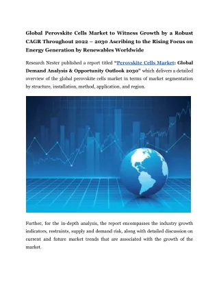Global Perovskite Cells Market