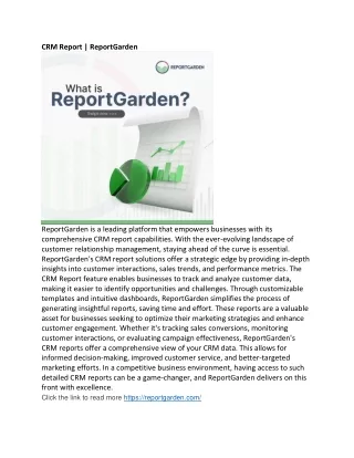 CRM Report | ReportGarden