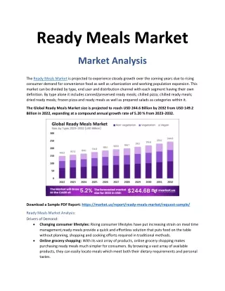 Ready Meals Market