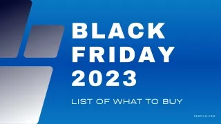 Black Friday Sale: What To Buy?