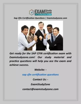 Sap Cfin Certification Questions  Examstudyzone