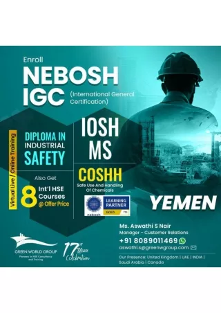 Constructing Safer Future - Nebosh IGC Leading Safety Course in Yemen