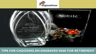 Tips for Choosing an Engraved Vase for Retirement