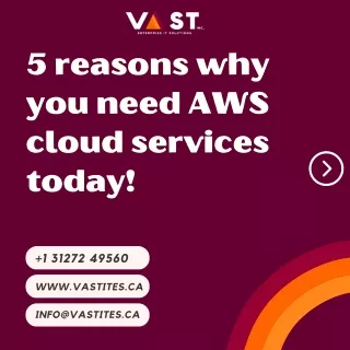 VAST ITES INC. - 5 REASONS WHY YOU NEED AWS CLOUD SERVICES TODAY! (1)