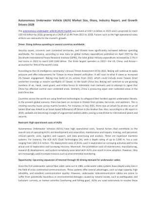Autonomous Underwater Vehicle (AUV) Market