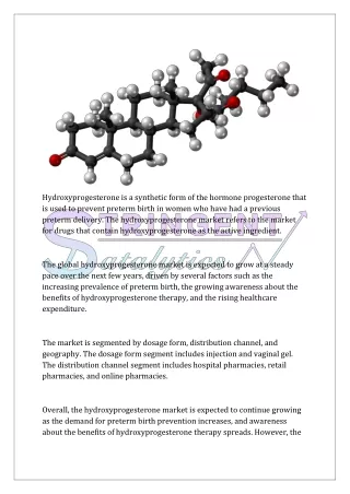 Hydroxyprogesterone Market