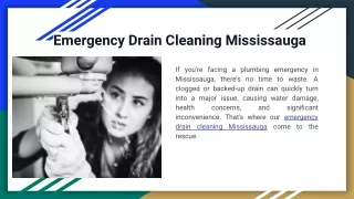 Emergency Drain Cleaning Mississauga
