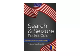 Kindle online PDF Search and Seizure Pocket Guide Reference for Blue to Gold Tra