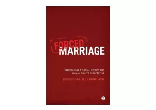 Download PDF Forced Marriage Introducing a Social Justice and Human Rights Persp